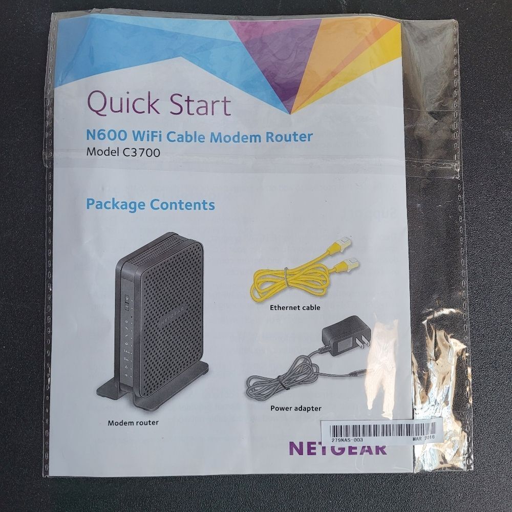 Netgear N600 DOCSIS 3.0 Cable Modem Router - Picture 2 of 5